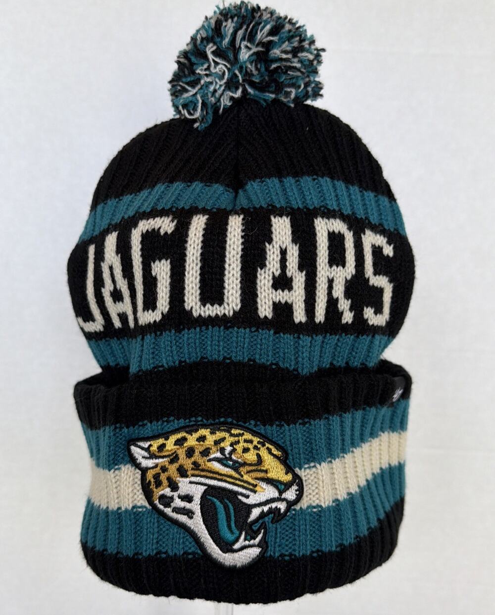 JACKSONVILLE JAGUARS Beanie Cap 47’ Cuffed Knit Pom Team Logo Hat Adult OS NWT